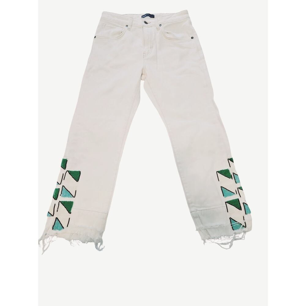Levis Made & Crafted Slim Crop Jeans Size 27 Hand Beaded $228